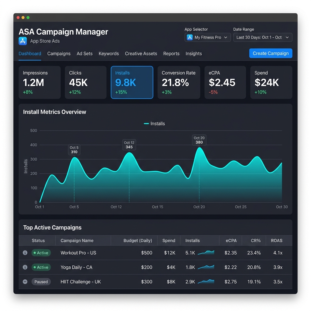 Apple Search Ads Optimization Houston