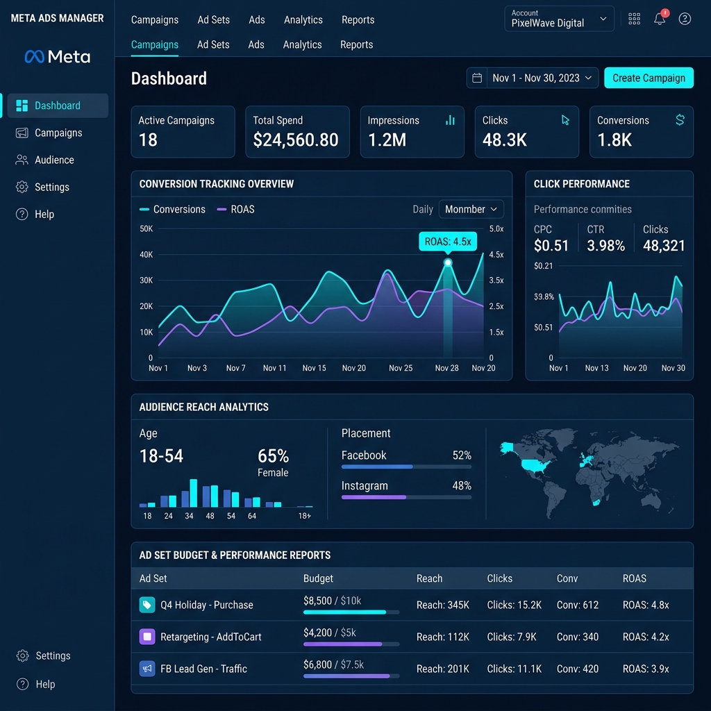 Meta Ads Management Houston Dashboard