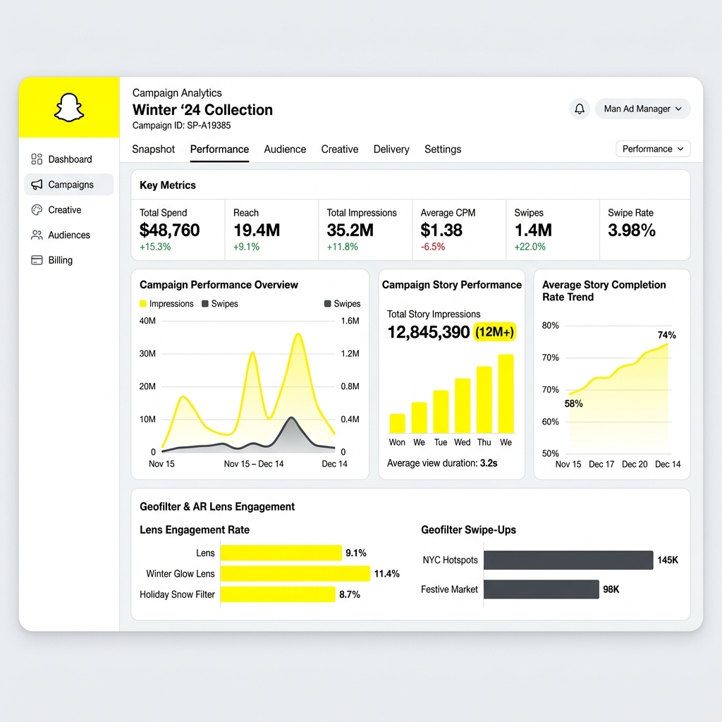 Snapchat Marketing Houston Dashboard